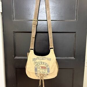 Source Unknown Tan and Brown Crossbody Bag